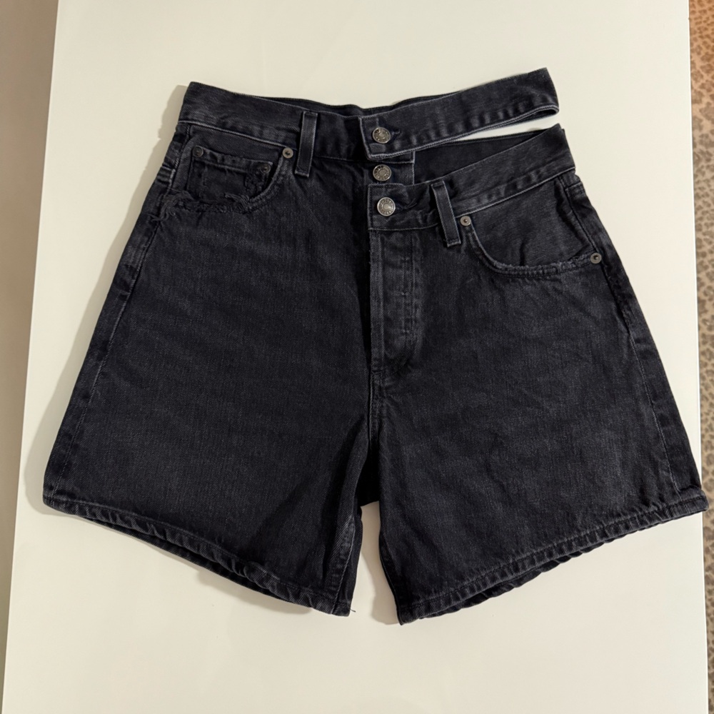 NWOT AGOLDE Broken Waistband Shorts - Picture 8 of 10